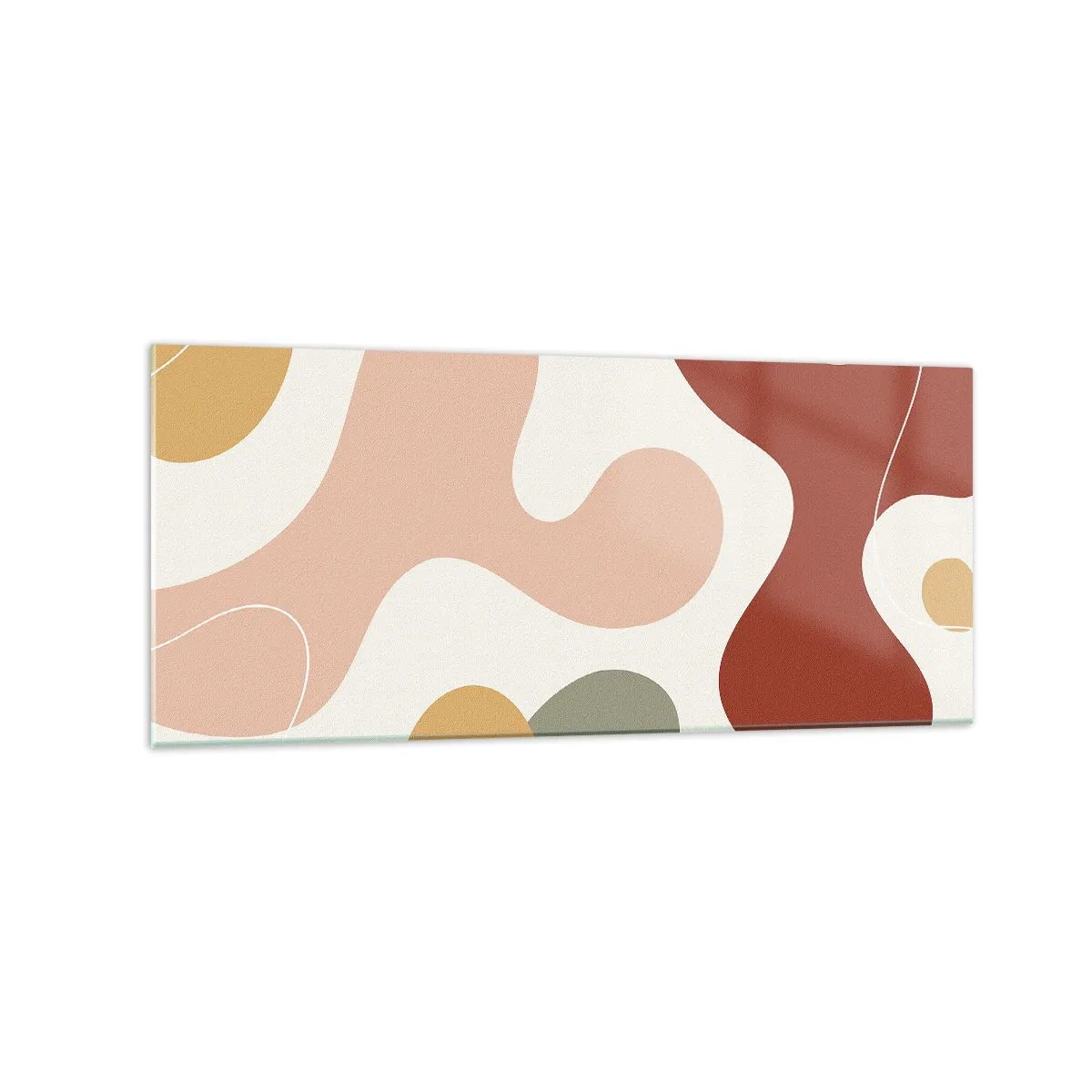 Quadro em vidro - Ziguezagues ornamentais - 120x50 cm