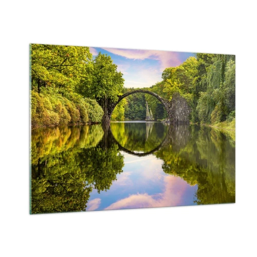 Quadro em vidro - Na junção de dois mundos - 100x70 cm