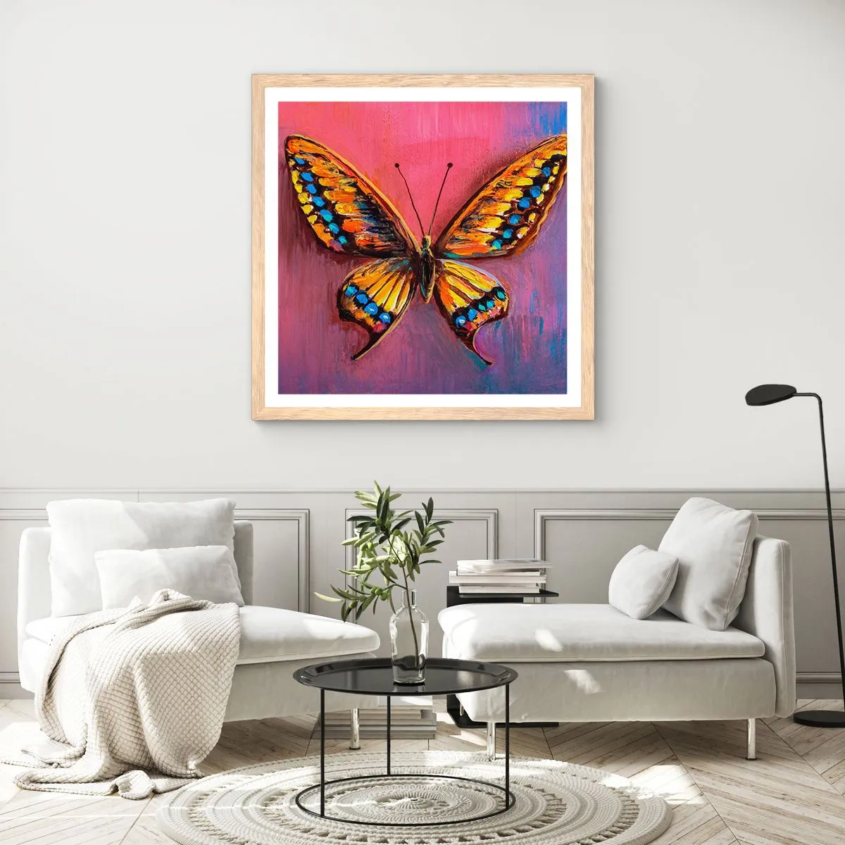 Pôster com moldura de carvalho claro - Uma joia da natureza - 60x60 cm