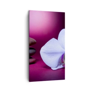 Quadro em tela - O estudo do frescor em roxo - 45x80 cm