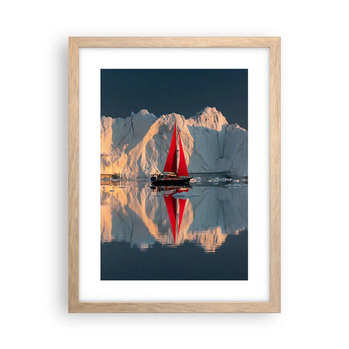 Pôster com moldura de carvalho claro - No fim do mundo - 30x40 cm