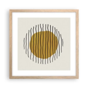 Pôster com moldura de carvalho claro - Abstração a tremer com o calor - 40x40 cm