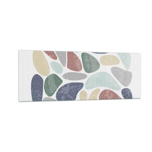 Quadro em vidro - Um mosaico de cores em pó - 140x50 cm