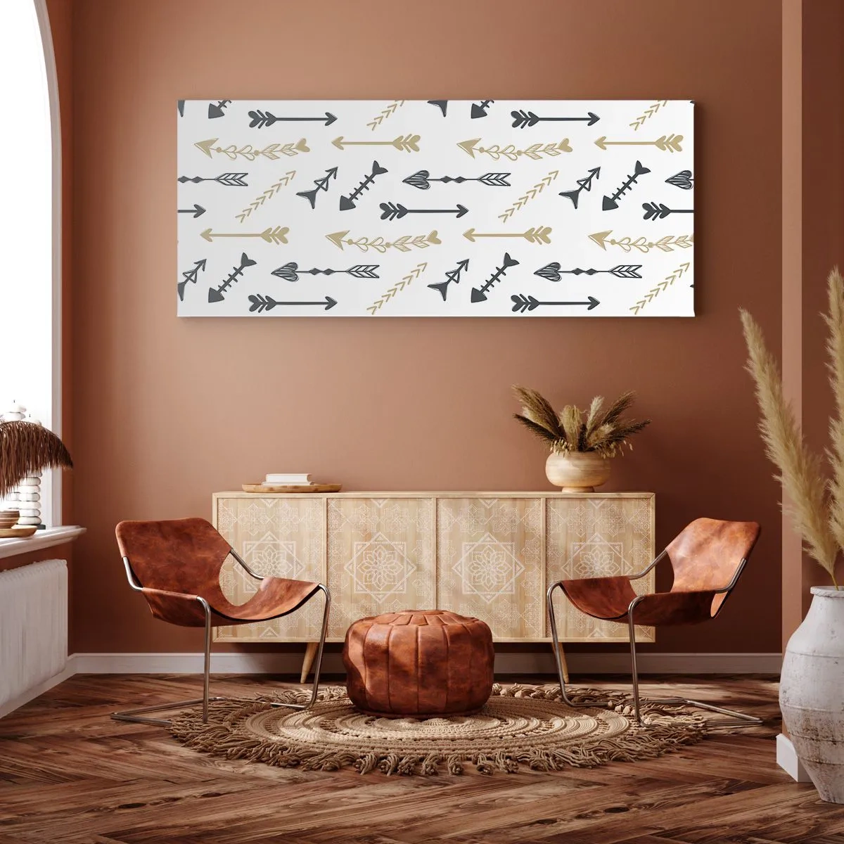 Quadro em tela - O sonho do arqueiro - 100x40 cm
