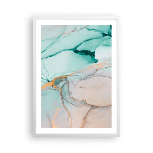 Pôster em moldura branca - Dança das formas e cores - 50x70 cm