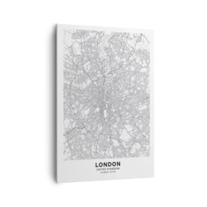 Quadro em tela - Mapa do labirinto de Londres - 70x100 cm