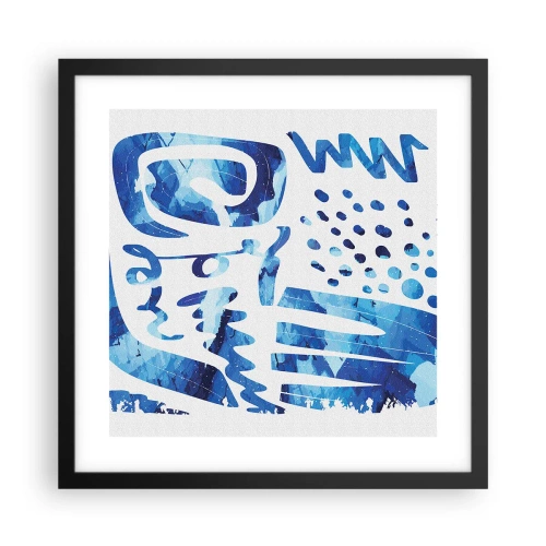 Pôster com moldura preta - Voltar às raízes - 40x40 cm