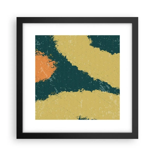 Pôster com moldura preta - Abstração – movimento lento - 30x30 cm