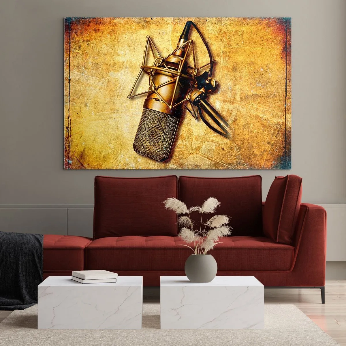 Quadro em vidro - Os Anos Dourados da Rádio - 100x70 cm