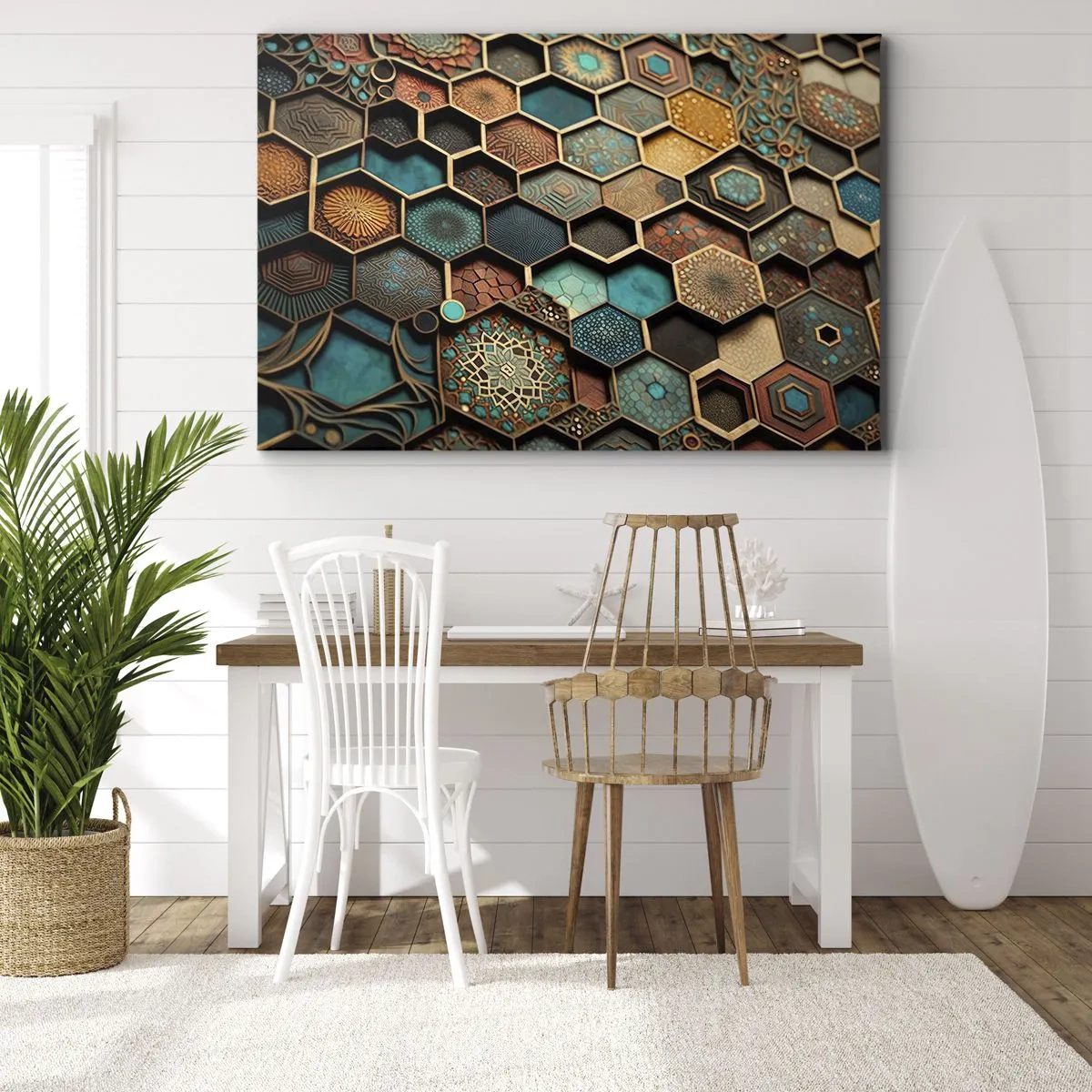 Quadro em tela - Ornamentos árabes – variação - 120x80 cm