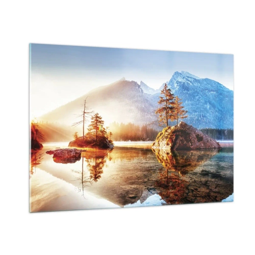 Quadro em vidro - A natureza sob uma nova luz - 100x70 cm