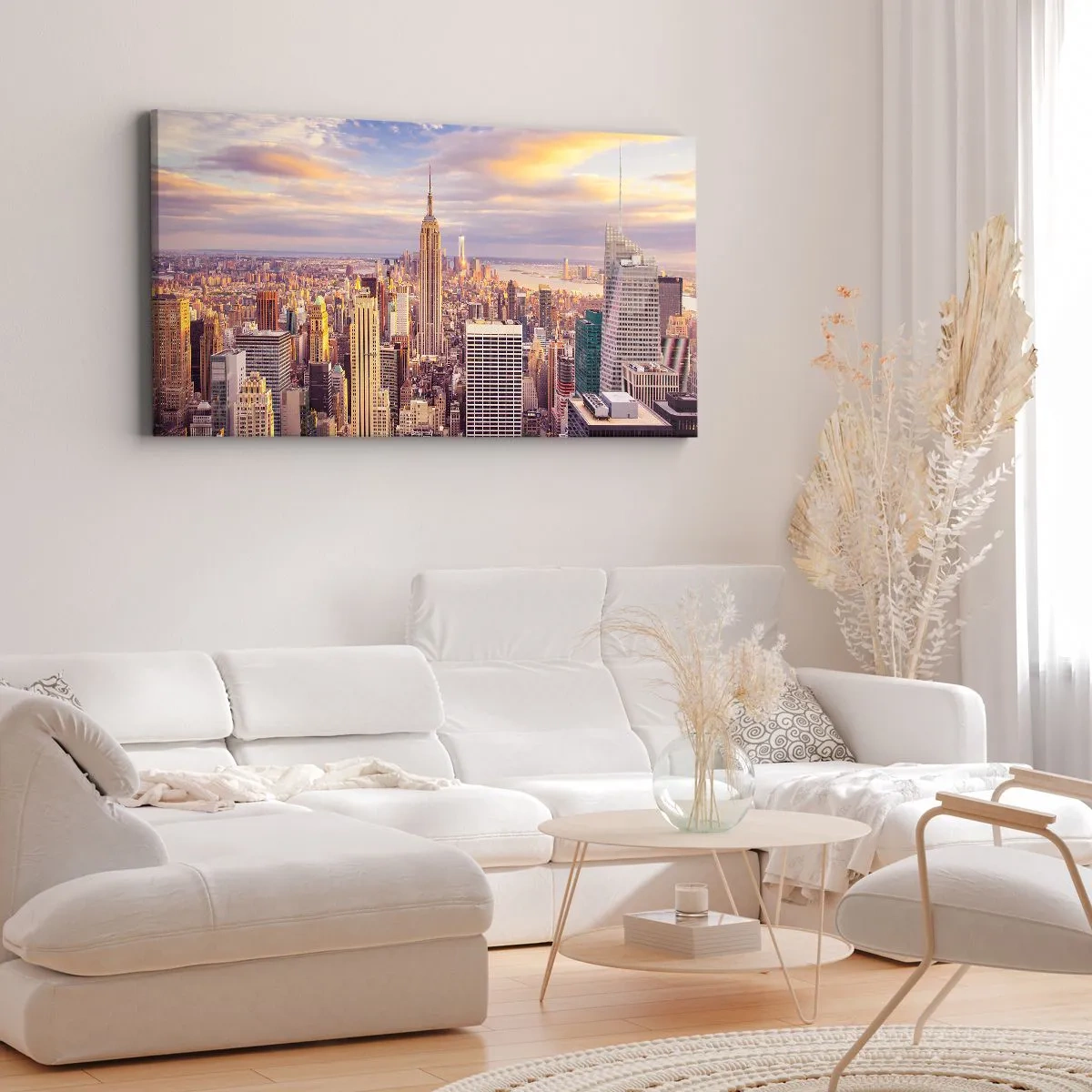 Quadro em tela - Alcançar as nuvens - 100x40 cm