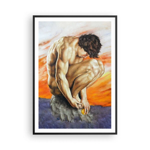 Pôster com moldura preta - Imerso em si mesmo - 70x100 cm