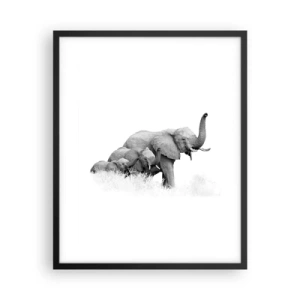 Pôster com moldura preta - Um, dois, três - 40x50 cm