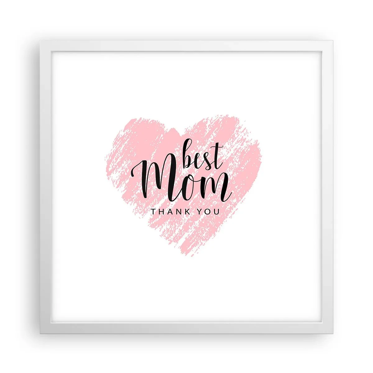 Pôster em moldura branca - Sempre o momento certo - 40x40 cm