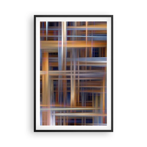 Pôster com moldura preta - Tecido de luz - 61x91 cm
