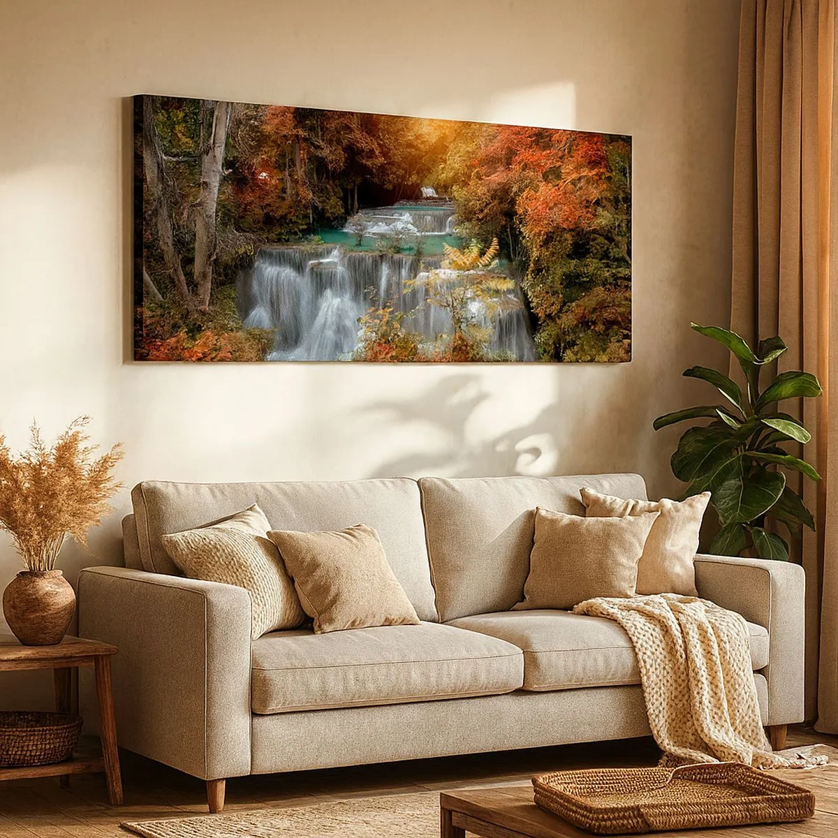 Quadro em tela - O tesouro escondido da floresta - 100x40 cm