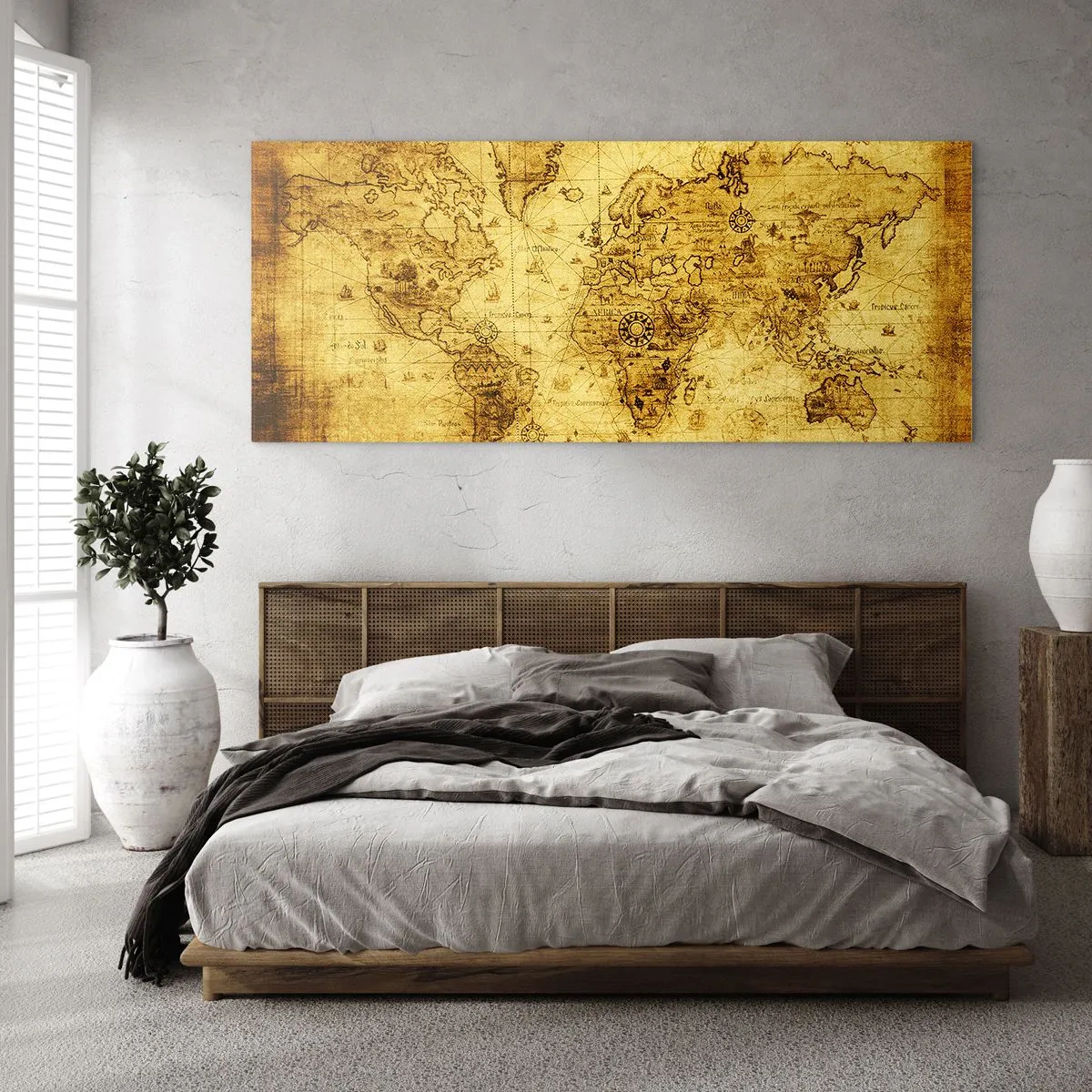 Quadro em vidro - Mundo estranho - 90x30 cm