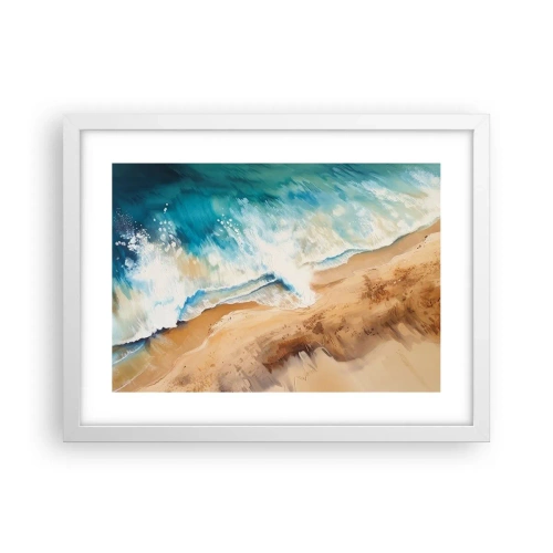Pôster em moldura branca - A onda que retorna - 40x30 cm