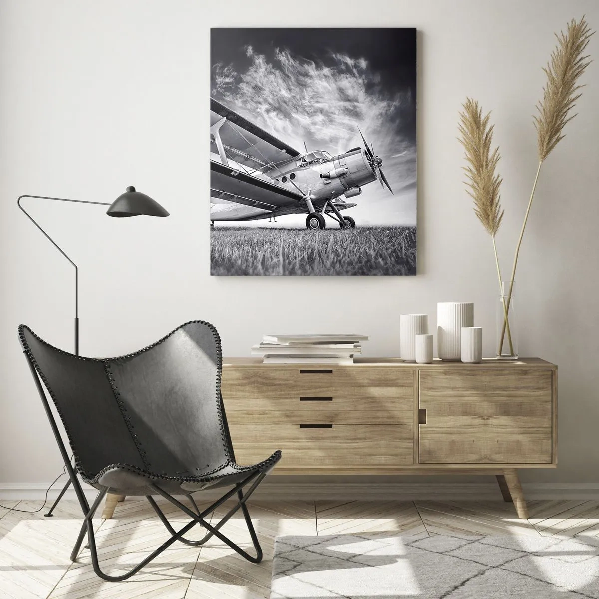 Quadro em vidro - Andarilho alado - 50x70 cm