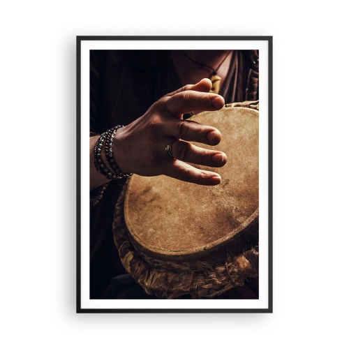 Pôster com moldura preta - No ritmo do coração - 70x100 cm