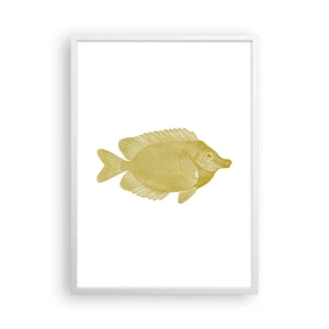 Pôster em moldura branca - Peixe e pronto - 50x70 cm