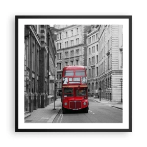 Pôster com moldura preta - A vida quotidiana não deve ser cinzenta - 60x60 cm