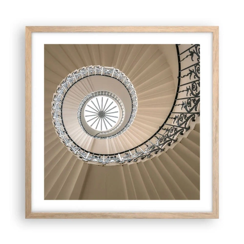 Pôster com moldura de carvalho claro - Dentro da casca - 50x50 cm