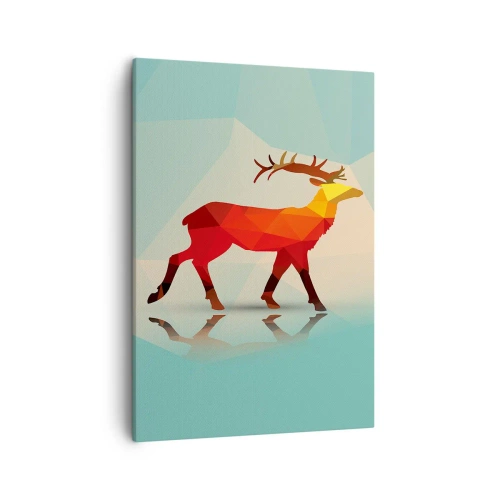 Quadro em tela - Veado geométrico - 50x70 cm