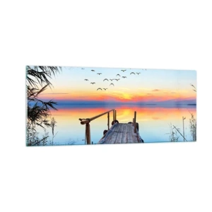 Quadro em vidro - É hora de voltar... - 100x40 cm