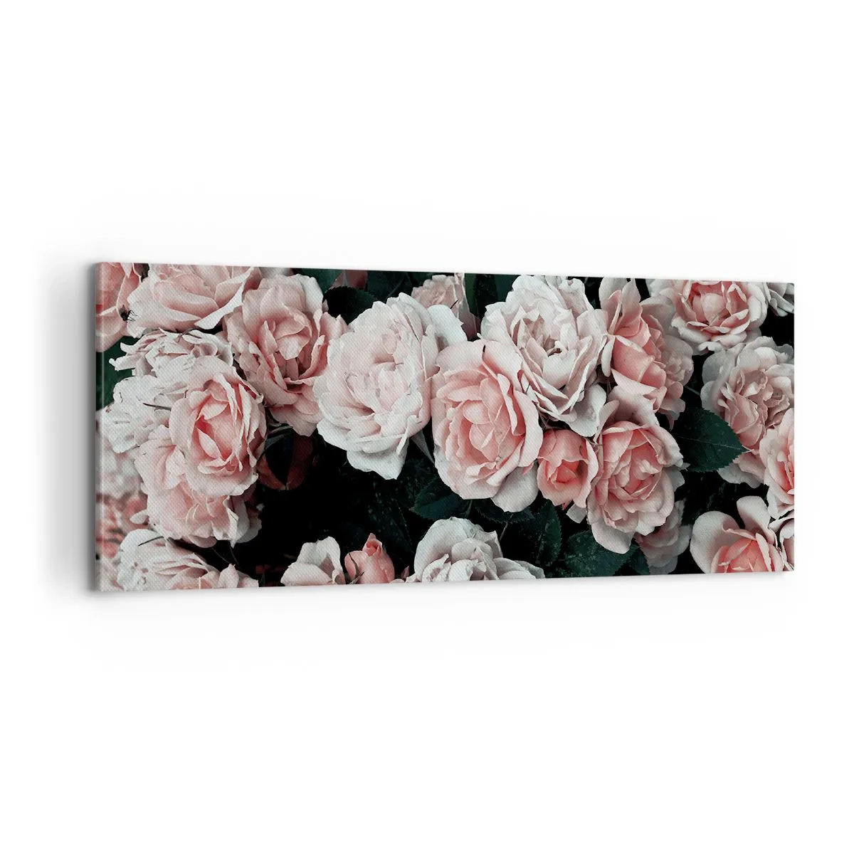 Quadro em tela - Conjuntos de rosas - 100x40 cm