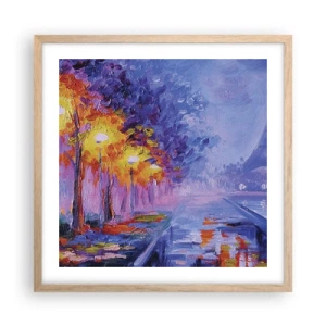 Pôster com moldura de carvalho claro - Uma caminhada dos sonhos - 50x50 cm