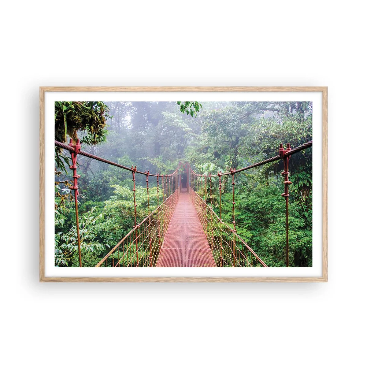 Pôster com moldura de carvalho claro - Suspenso acima das copas - 91x61 cm