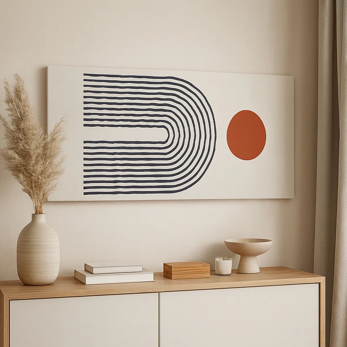 Quadro em tela - Magnetismo de formas e cores - 30x30 cm