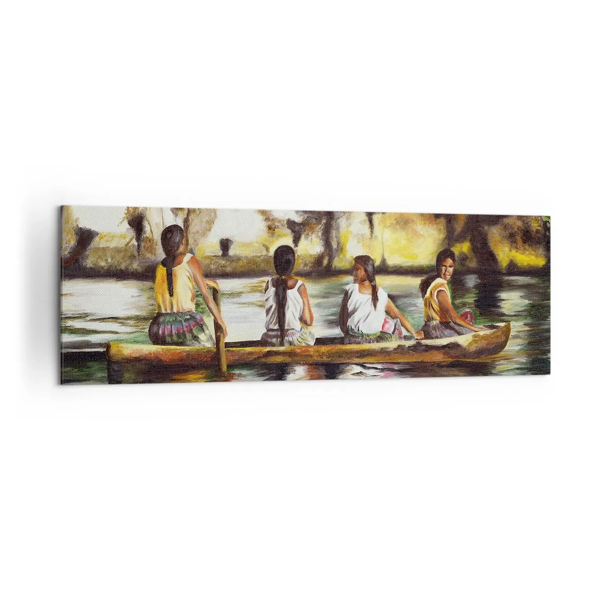 Quadro em tela - Num paraíso polinésio - 160x50 cm