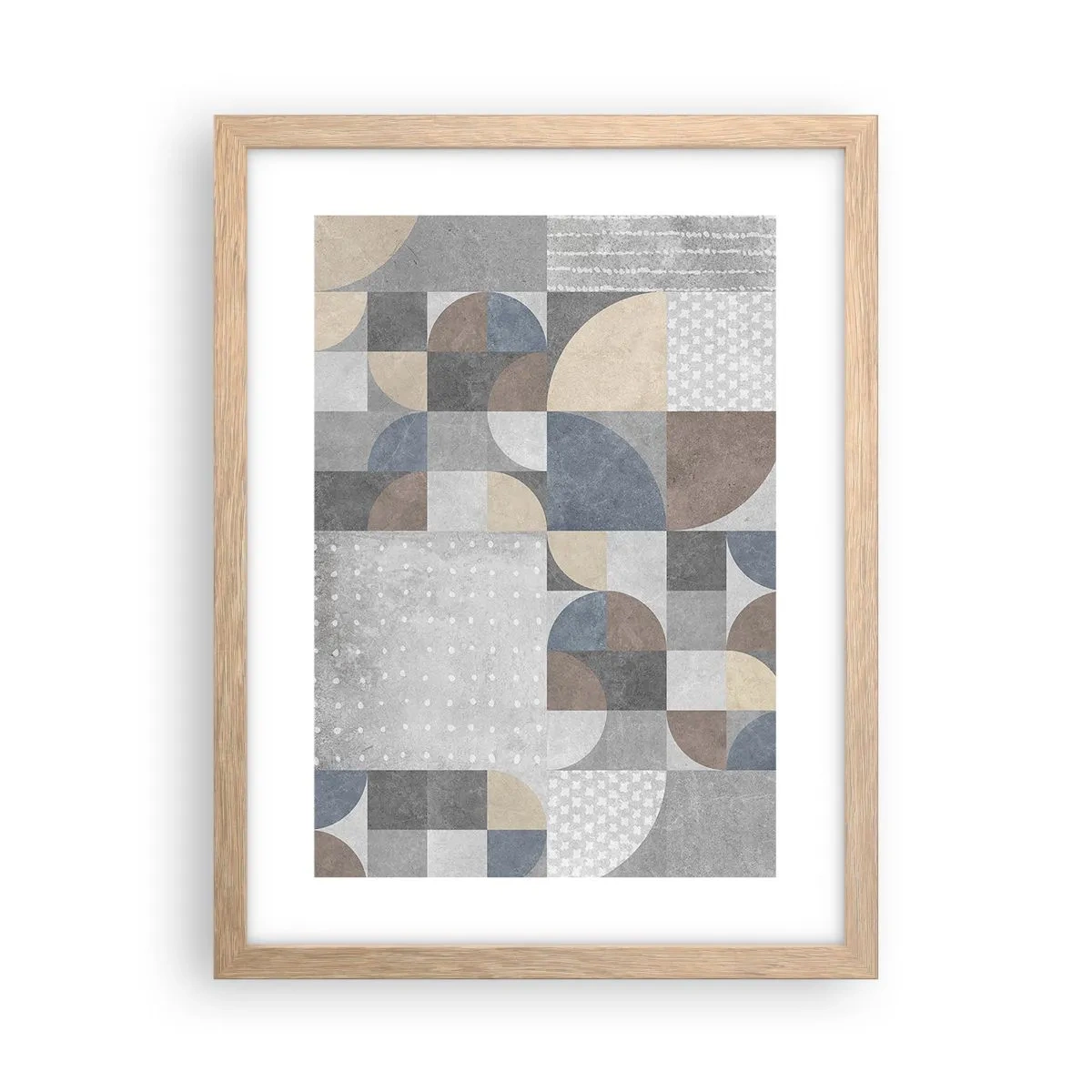 Pôster com moldura de carvalho claro - Fantasia cerâmica - 30x40 cm