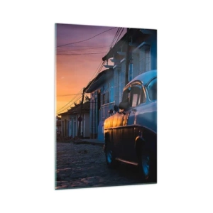 Quadro em vidro - Aqui é onde o tempo abranda - 70x100 cm