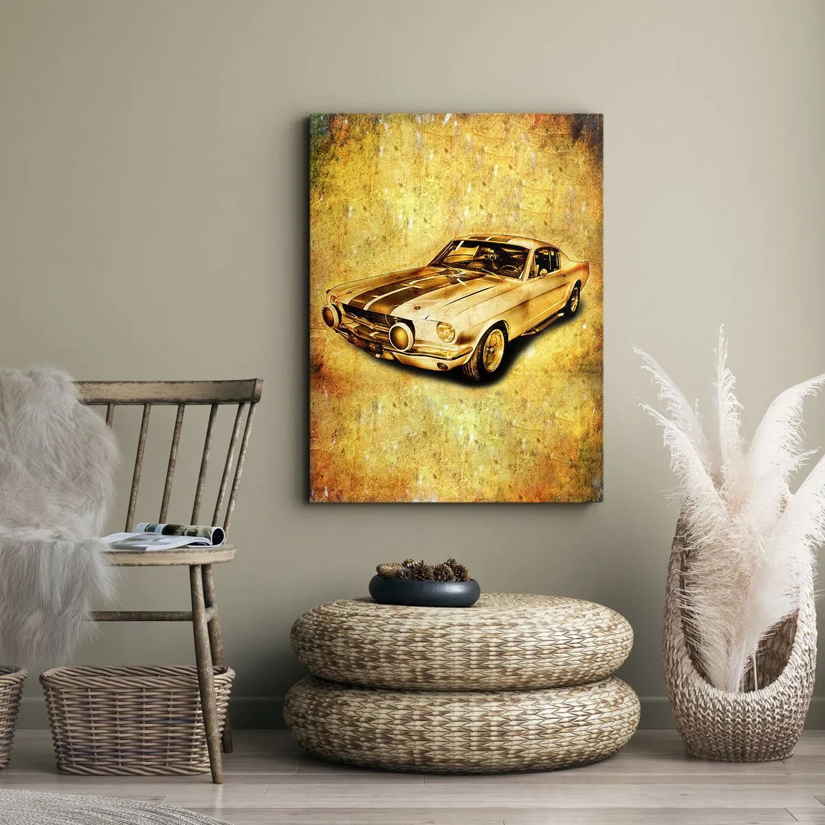 Quadro em tela - Loucos anos 70 - 45x80 cm