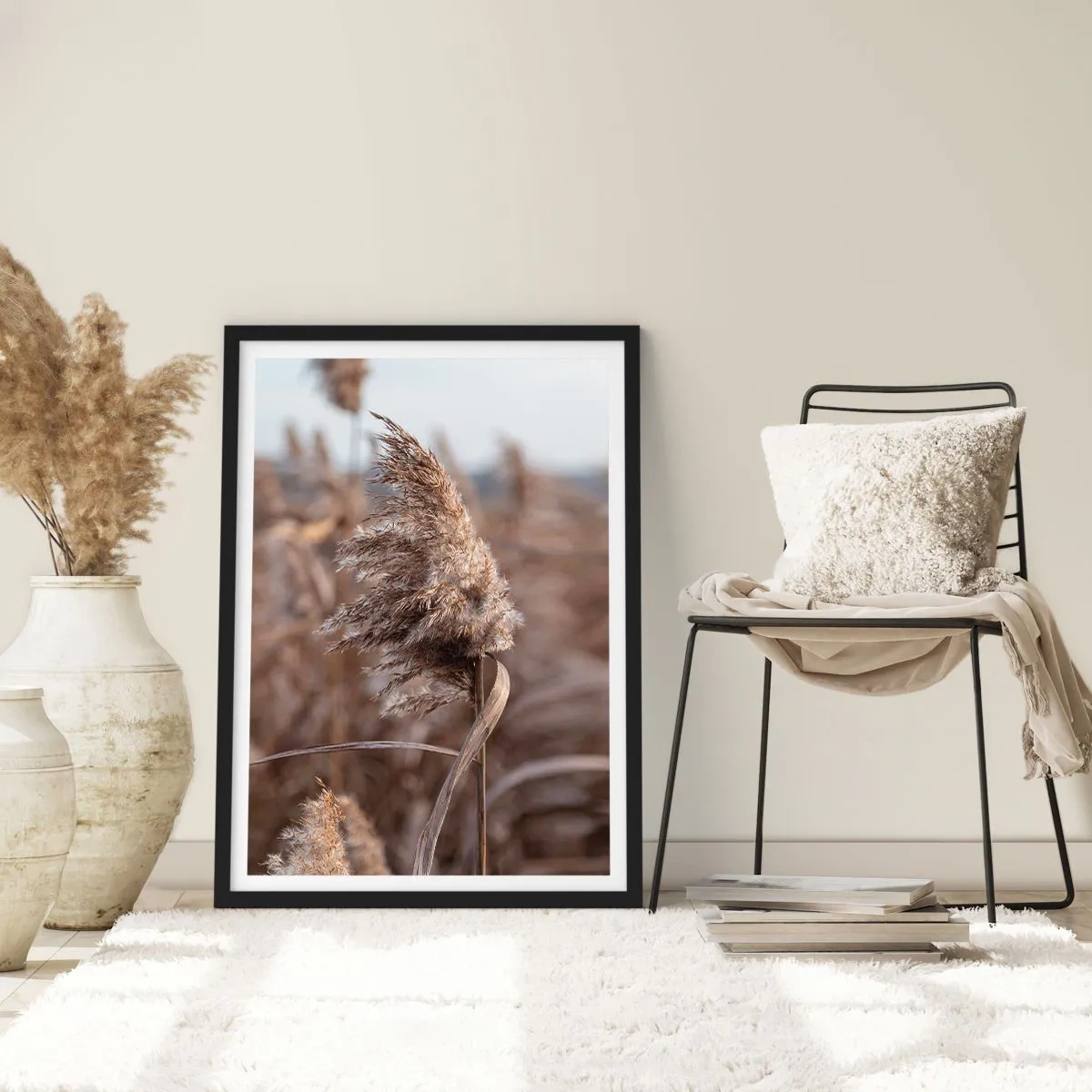 Pôster com moldura preta - É hora de voar com o vento - 30x40 cm