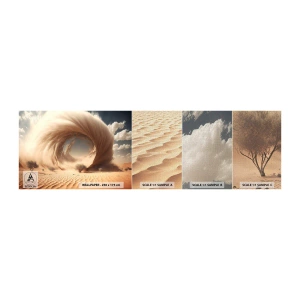 Amostra de papel de parede Premium Canvas - Portal aberto - Areia, Deserto, Uma tempestade de areia - 100x30 cm