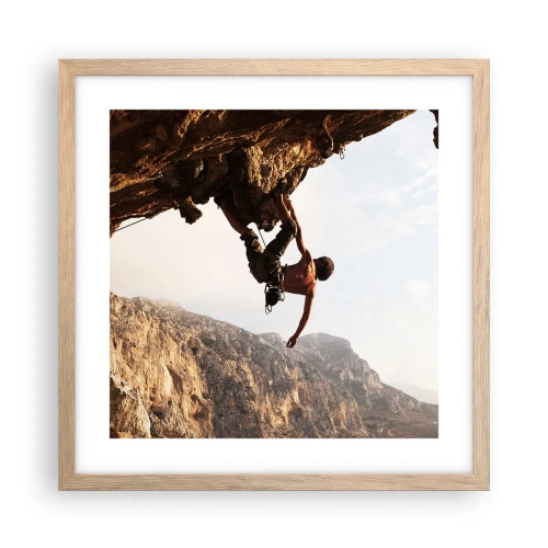 Pôster com moldura de carvalho claro - O mundo encolhido num punhado de rochas - 40x40 cm