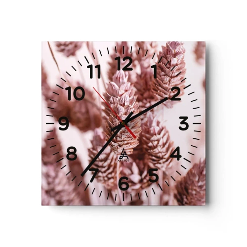 Relógio de parede - Relógio em vidro - Aparentemente discreto - 40x40 cm