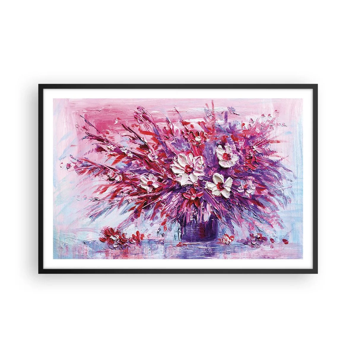 Pôster com moldura preta - Inocência e paixão - 91x61 cm