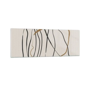 Quadro em vidro - Composição – dança em loop - 140x50 cm