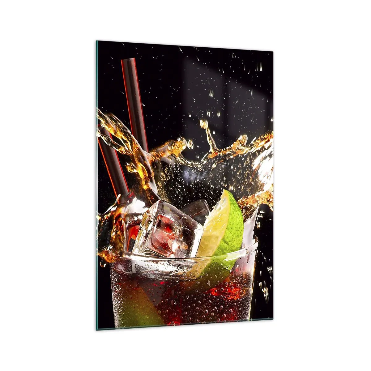 Quadro em vidro - Alegria e energia das cores - 70x100 cm