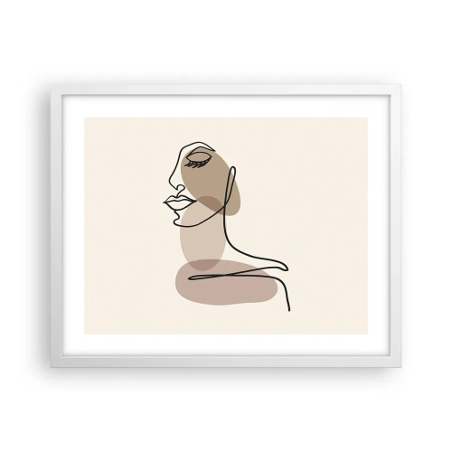 Pôster em moldura branca - Uma certa linha de beleza - 50x40 cm