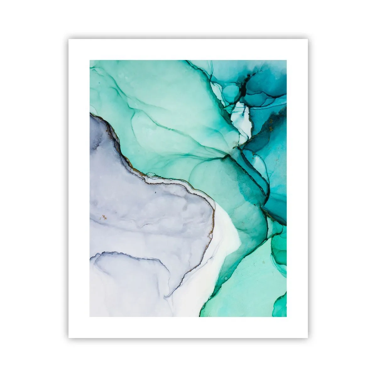 Pôster - Estudo em turquesa - 40x50 cm