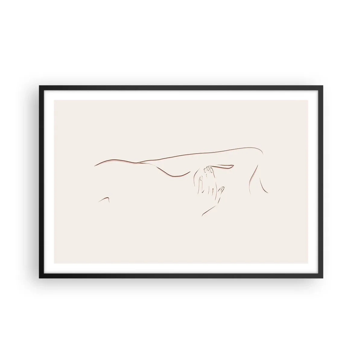 Pôster com moldura preta - A forma do desejo - 91x61 cm