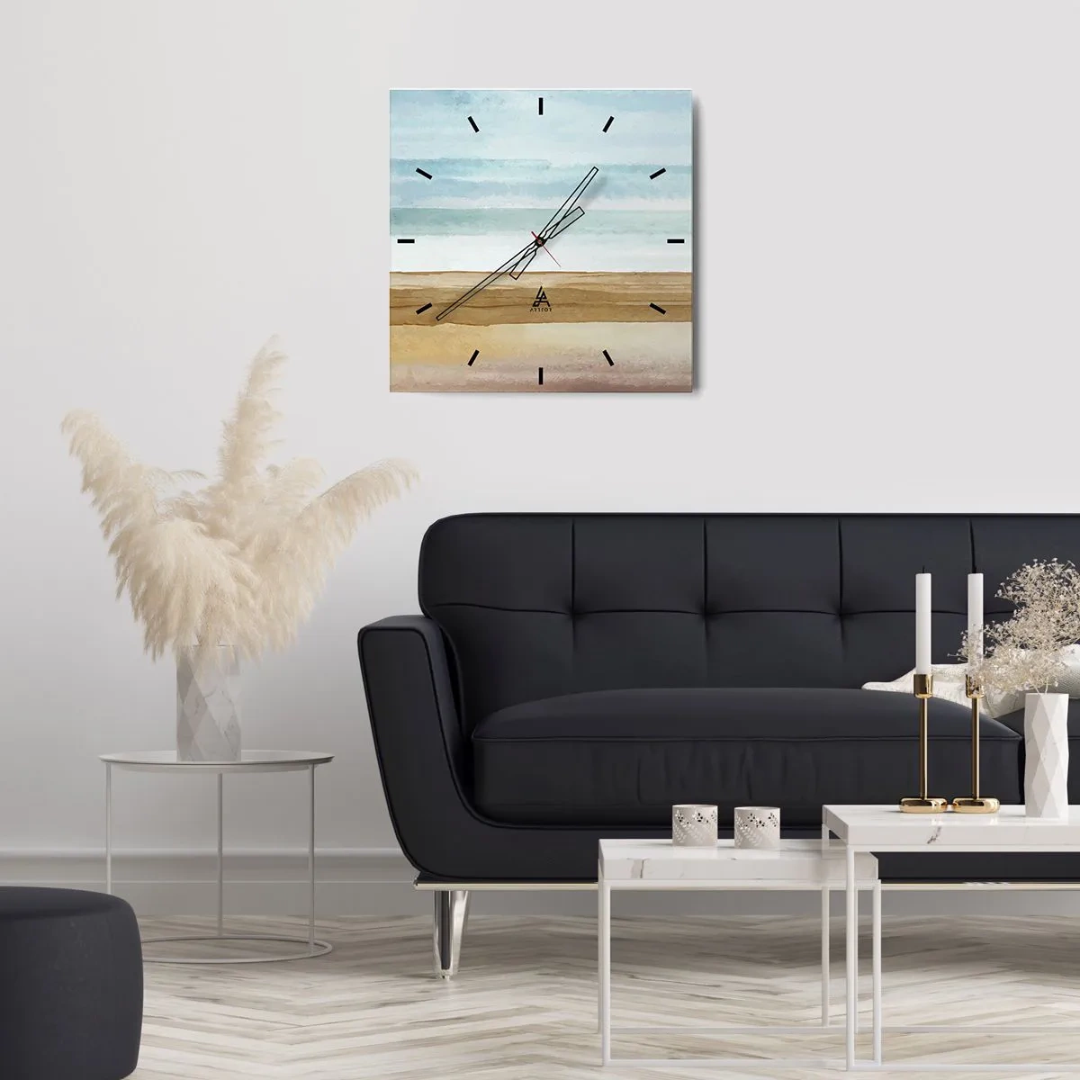 Relógio de parede - Relógio em vidro - Serenidade - 30x30 cm