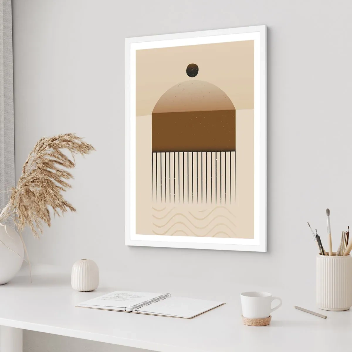 Pôster em moldura branca - Diferentes estados - 40x50 cm